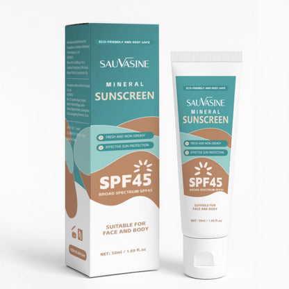 SAUVASINE Mineral UV Cream SPF 45 - Refreshing Non-Greasy Sunscreen