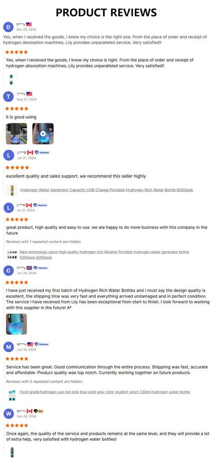 Product reviews with user ratings and comments on a white background