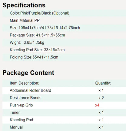 8-in-1 Pilates Slide Board - Multifunctional Ab Workout Bench