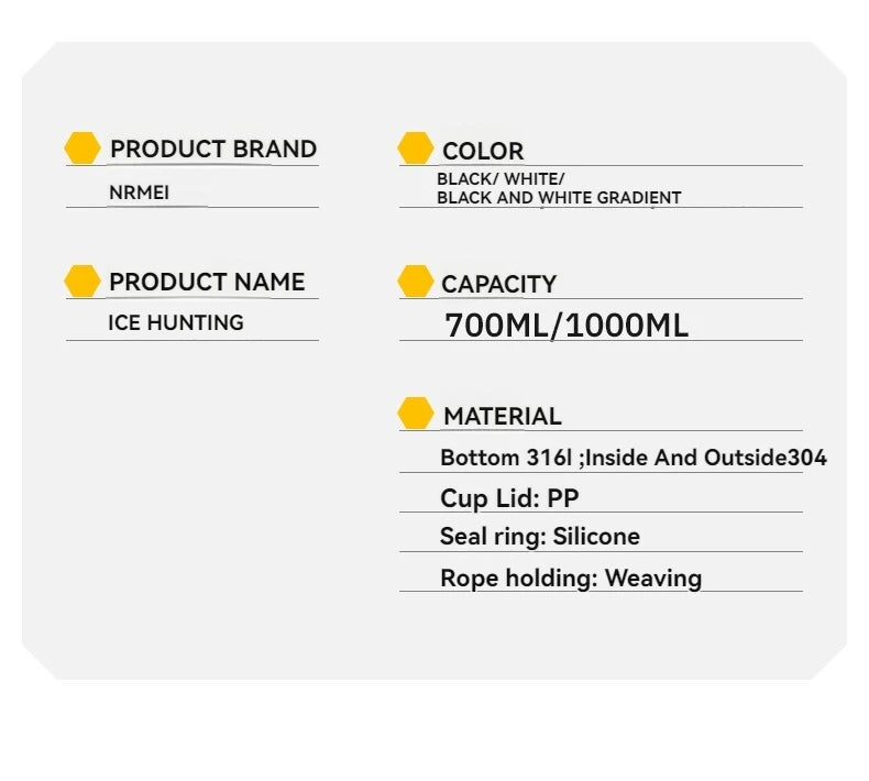 Insulated Water Bottle with Handle – Stainless Steel Vacuum Flask for Outdoor Sports