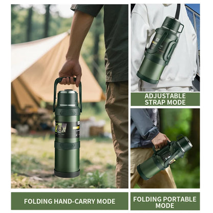 Large Stainless Steel Vacuum Thermos Flask – Double Walled Insulated Bottle for Hot & Cold Drinks