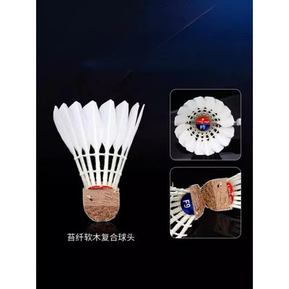 KUMPOO F9 Goose Feather Shuttlecock – Pro Badminton Shuttlecocks for Competition & Training