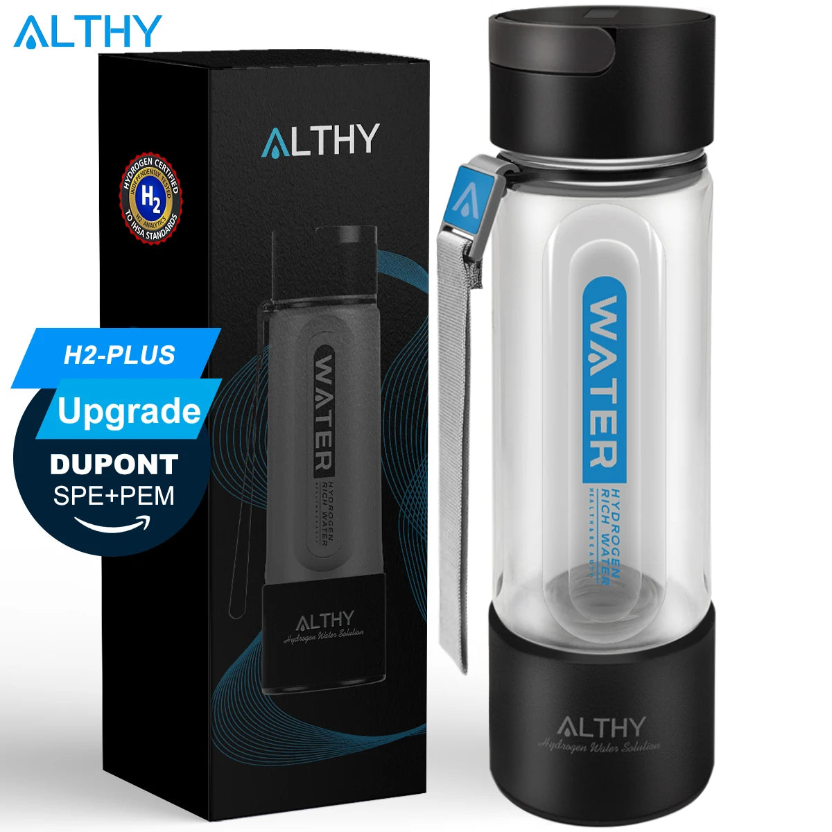 Hydrogen Water Generator Bottle | ALTHY DuPont PEM SPE 420ml – Yarra Essentials