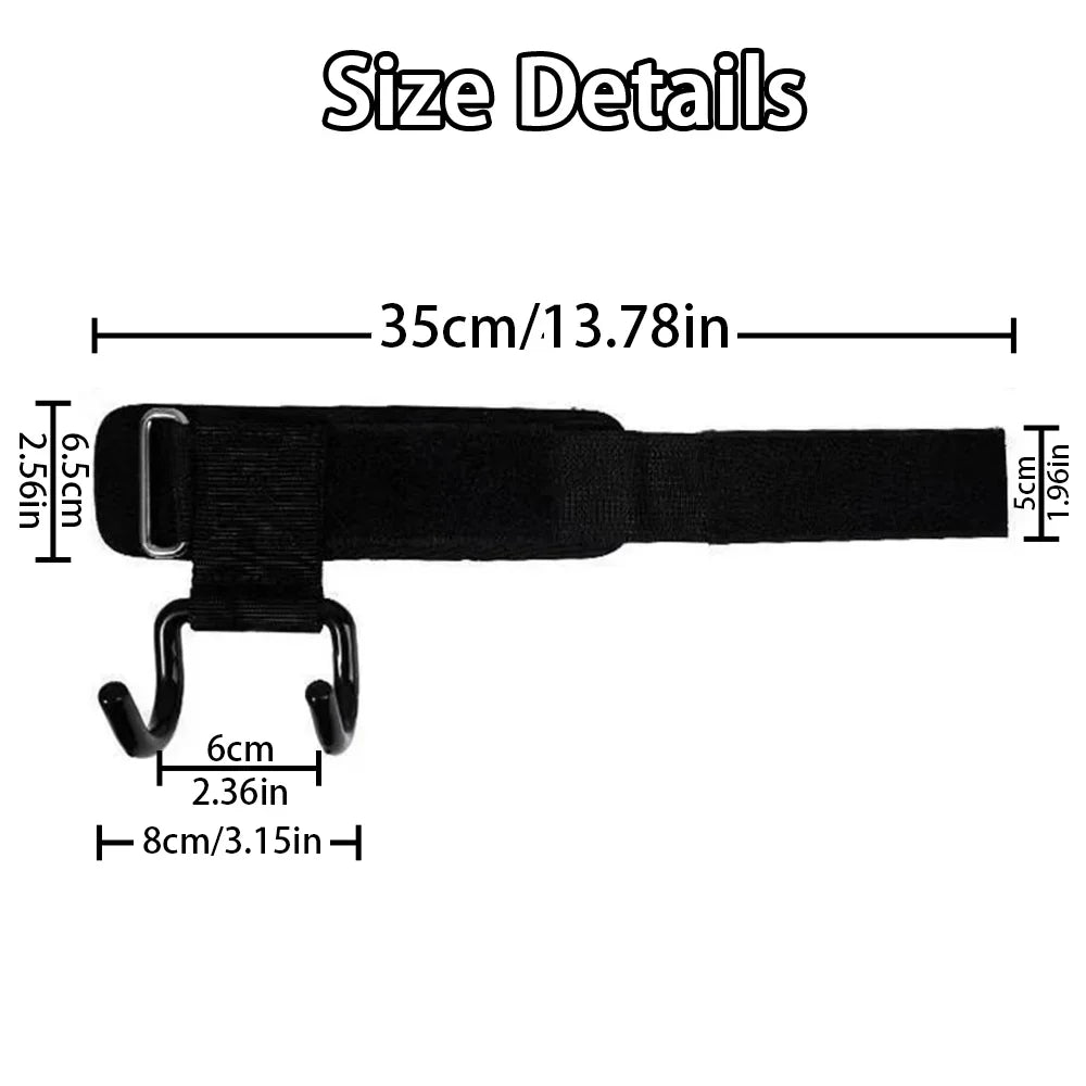 Weightlifting Wrist Straps - Pull-Up Assist Hooks (2 Pack)