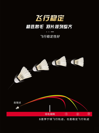 Badminton shuttlecocks with flight path illustration on a black background