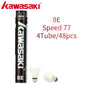 Kawasaki Badminton Shuttlecocks – Goose Feather 8E/10E, Speed 76/77 (12 Pack)