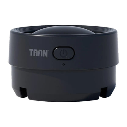 Black electronic device with 'TAAN' branding on a white background