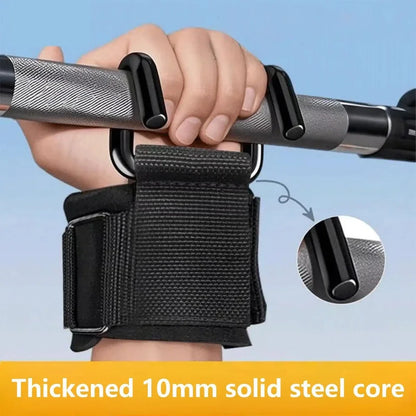 Weightlifting Wrist Straps - Pull-Up Assist Hooks (2 Pack)