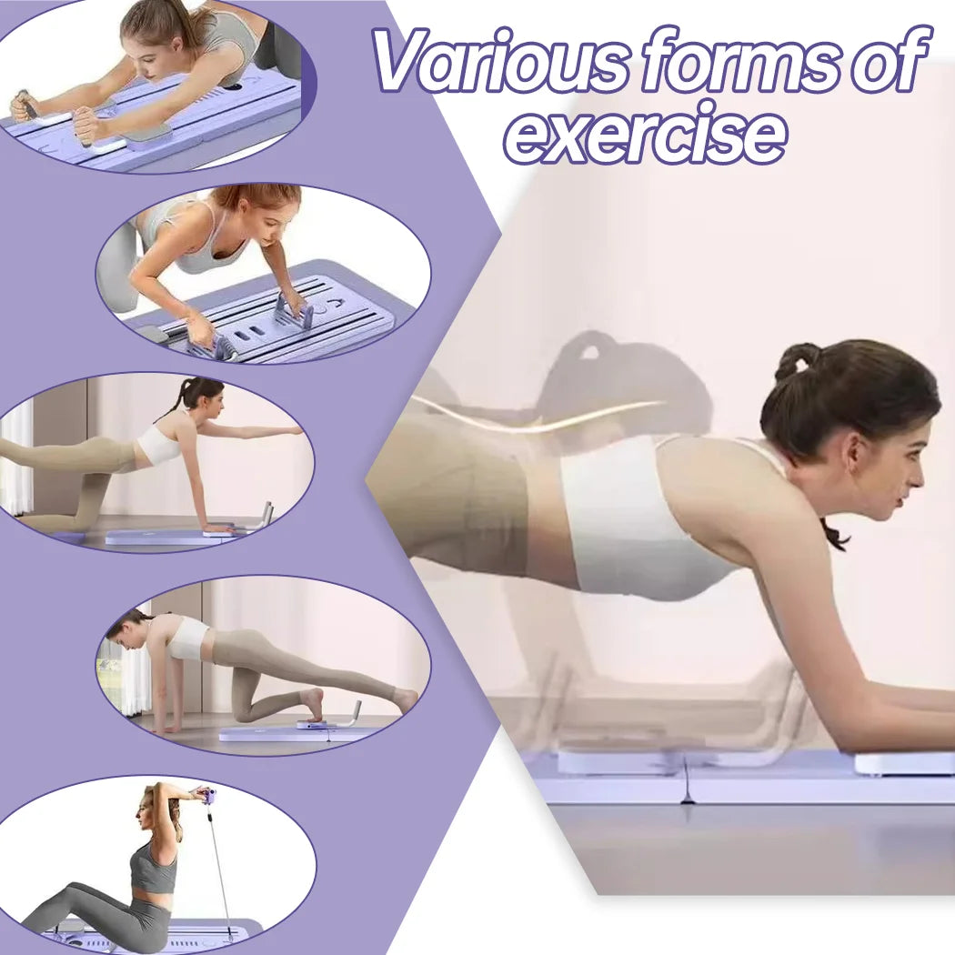 8-in-1 Pilates Slide Board - Multifunctional Ab Workout Bench