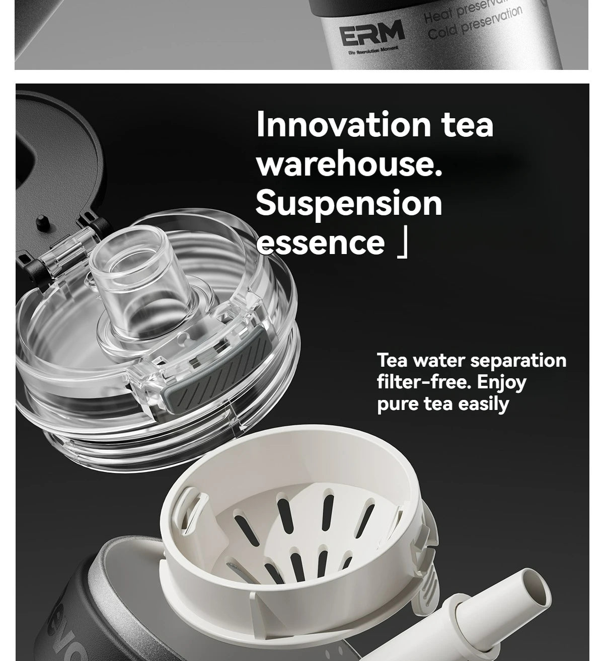 Ceramic Lined Insulated Tumbler with Straw & Handle – 1200ml Stainless Steel Vacuum Flask
