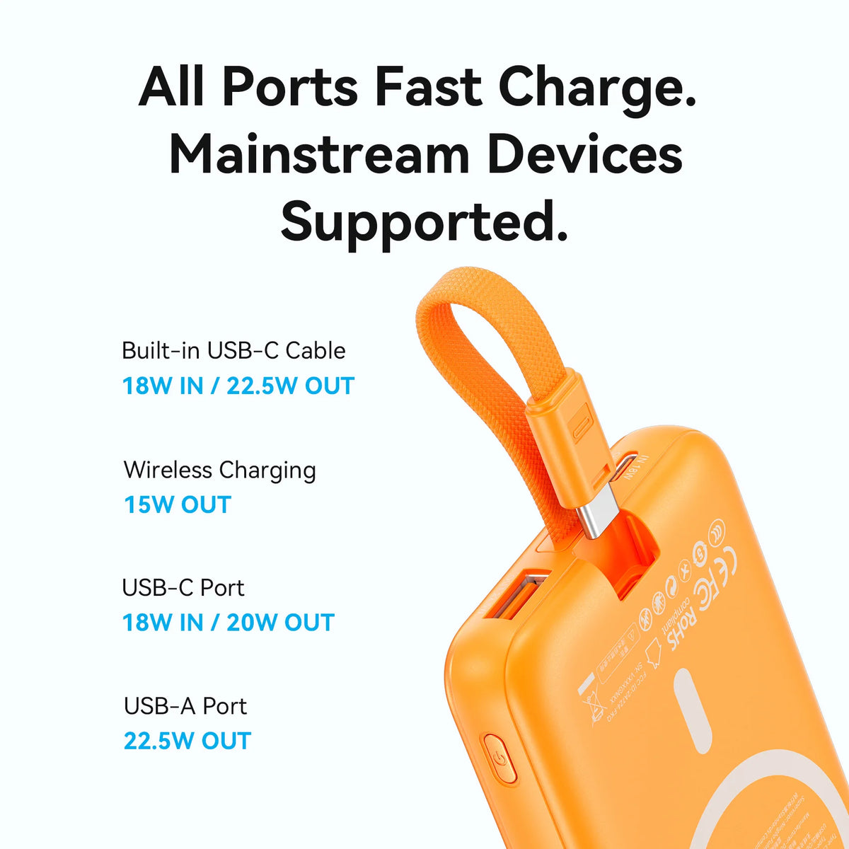 Magnetic Power Bank 10000mAh – 22.5W Wireless Fast Charger for iPhone