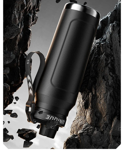 Insulated Water Bottle with Handle – Stainless Steel Vacuum Flask for Outdoor Sports