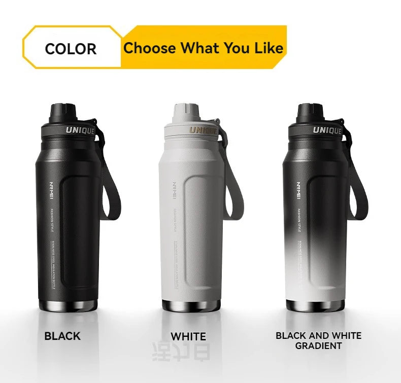 Insulated Water Bottle with Handle – Stainless Steel Vacuum Flask for Outdoor Sports