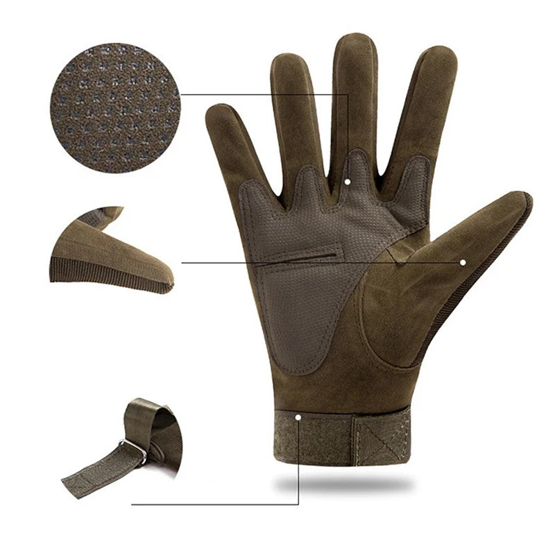 Tactical Sports Gloves - Full Finger Outdoor Riding & Military Training Gloves