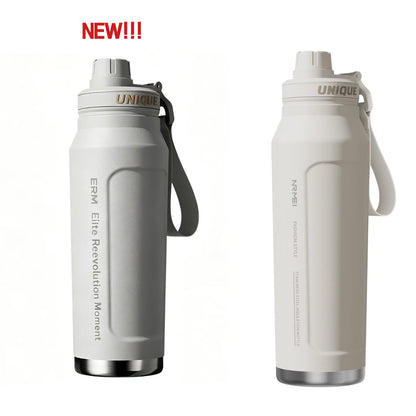 Insulated Water Bottle with Handle – Stainless Steel Vacuum Flask for Outdoor Sports