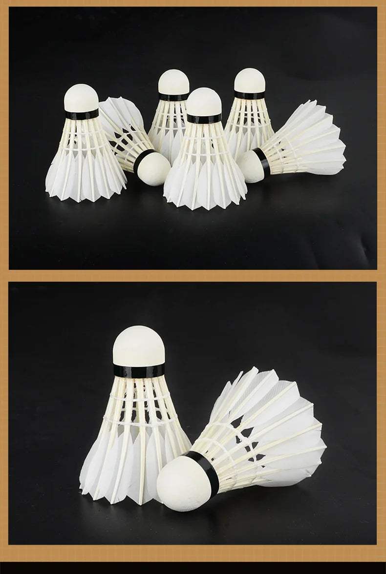 Set of badminton shuttlecocks on a black background