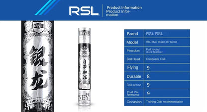 RSL product information with a silver and black vape pen and packaging.
