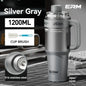 Ceramic Lined Insulated Tumbler with Straw & Handle – 1200ml Stainless Steel Vacuum Flask