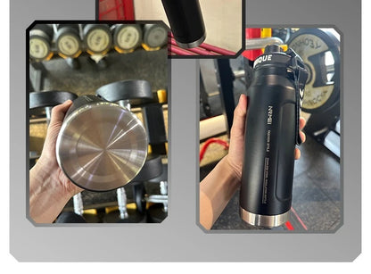 Insulated Water Bottle with Handle – Stainless Steel Vacuum Flask for Outdoor Sports