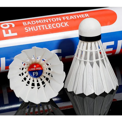KUMPOO F9 Goose Feather Shuttlecock – Pro Badminton Shuttlecocks for Competition & Training
