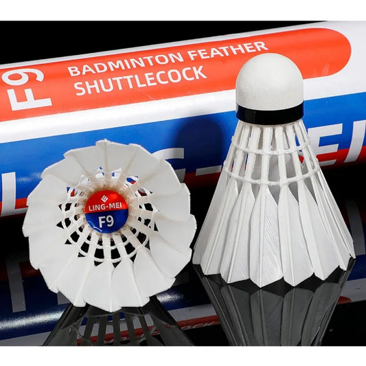 KUMPOO F9 Goose Feather Shuttlecock – Pro Badminton Shuttlecocks for Competition & Training