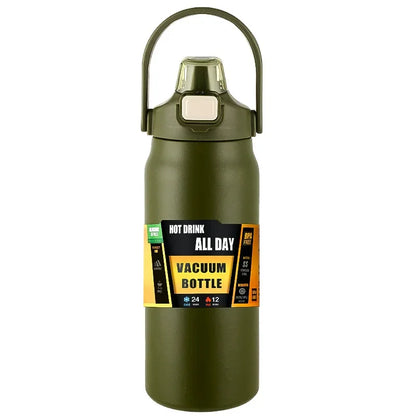 Stainless Steel Insulated Water Bottle with Straw – Vacuum Flask for Hot & Cold Drinks