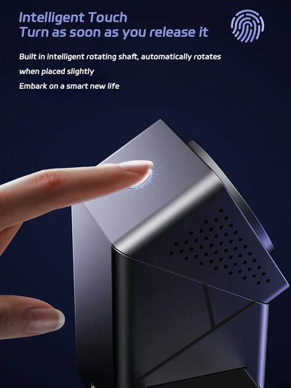 Fingerprint sensor with a hand interacting with it on a dark background