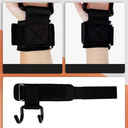 Weightlifting Wrist Straps - Pull-Up Assist Hooks (2 Pack)