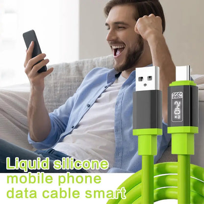 240W Fast Charging USB to Type-C, Type-C to Type-C Data Cable, For Huawei Xiaomi Samsung OPPO VIVO(No digital display)