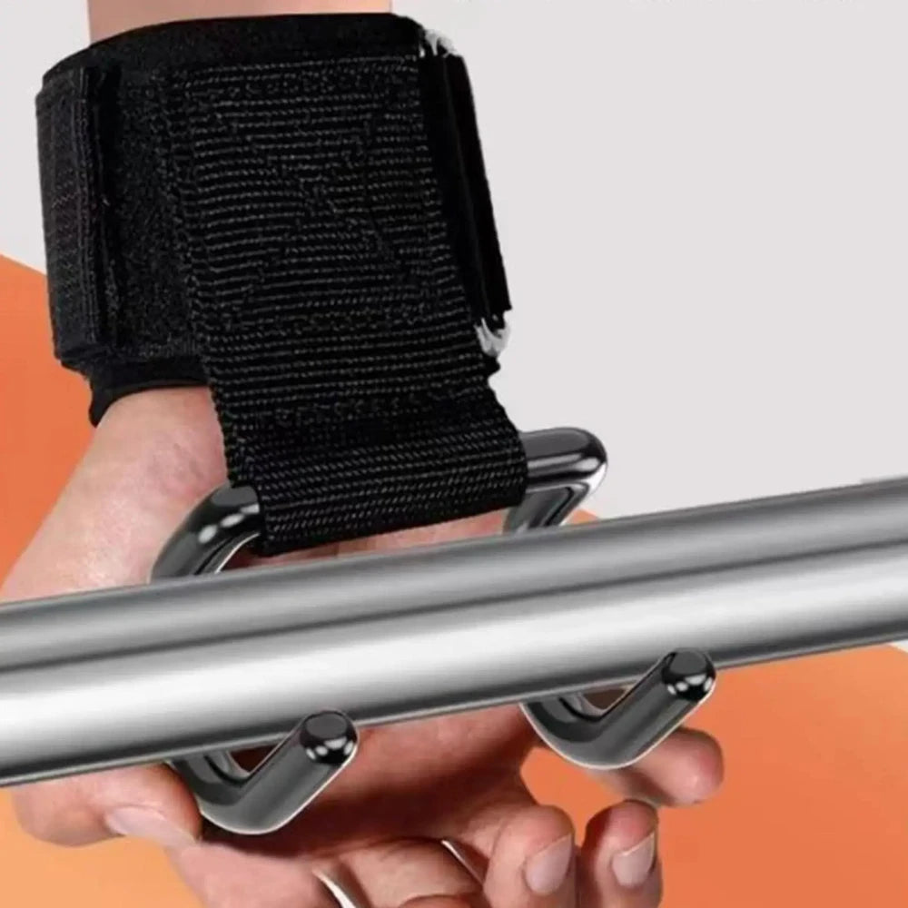 Weightlifting Wrist Straps - Pull-Up Assist Hooks (2 Pack)