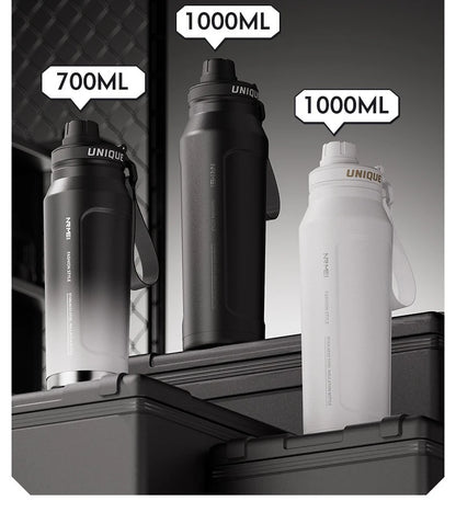 Insulated Water Bottle with Handle – Stainless Steel Vacuum Flask for Outdoor Sports