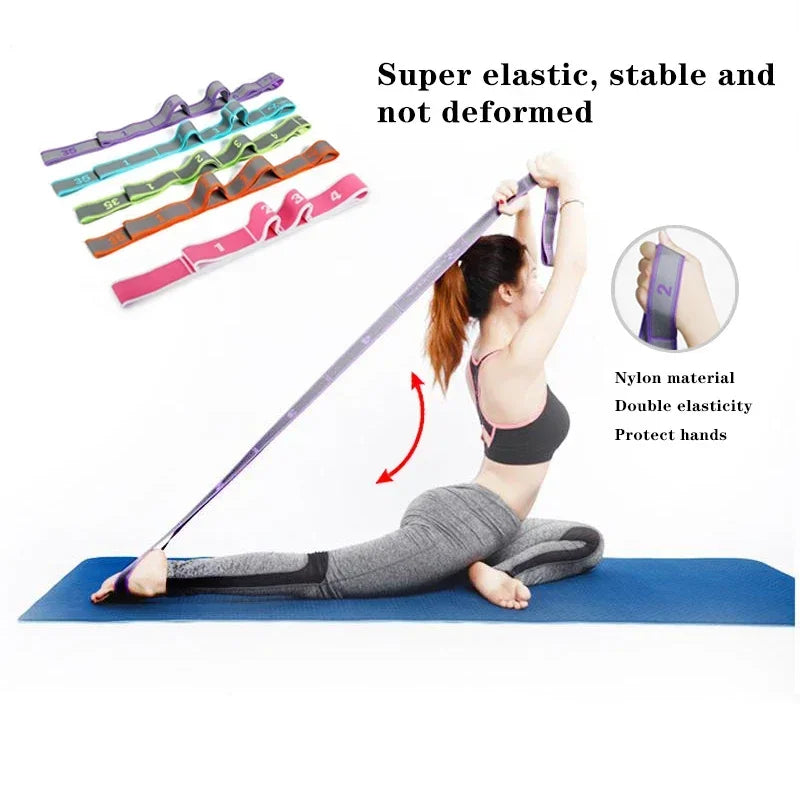 Yoga Stretching Band - Elastic Resistance Loop for Pilates