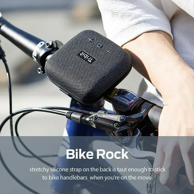 Black bike mount with 'Tipt' branding on a bicycle handlebar