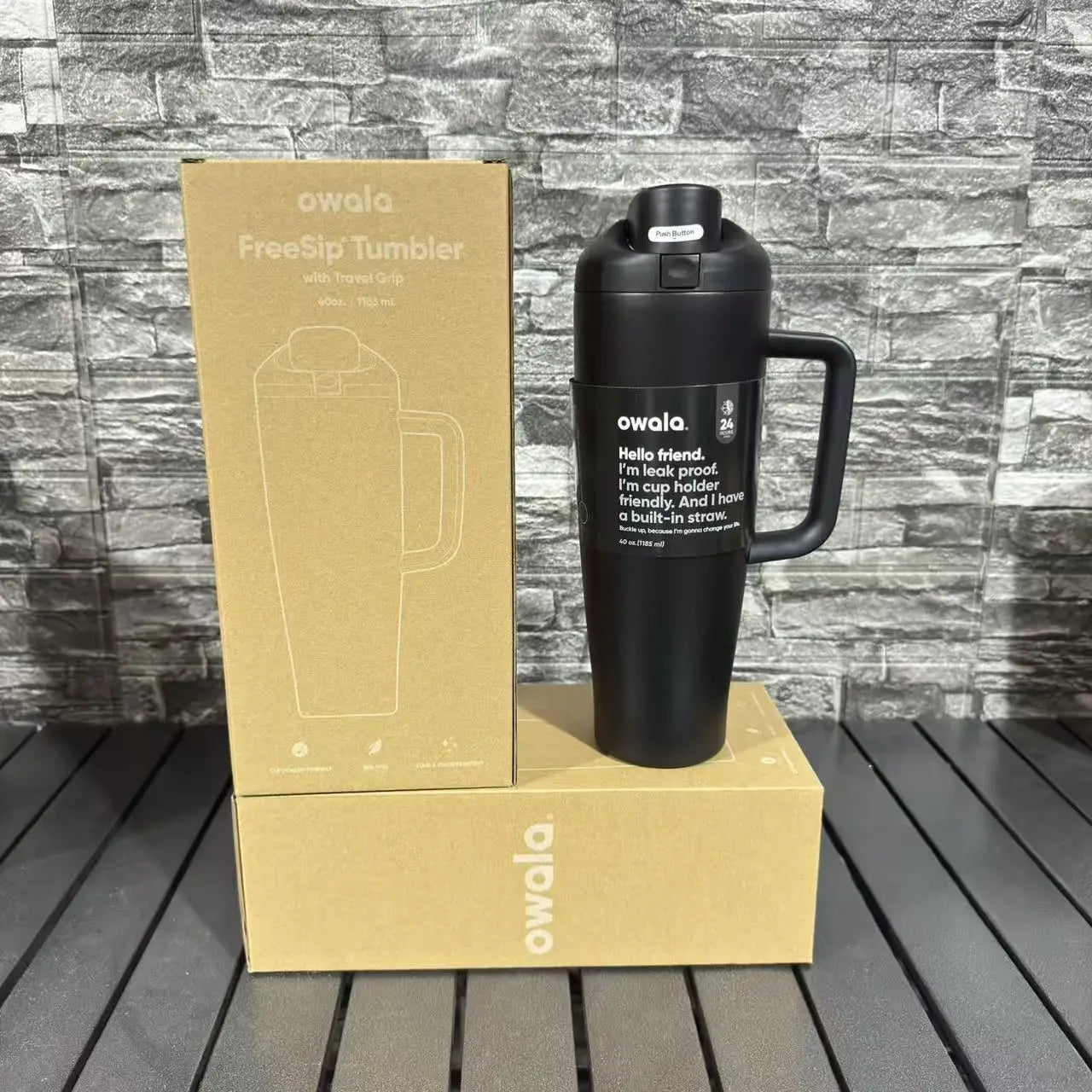 Owala 40oz Insulated Water Bottle - Stainless Steel