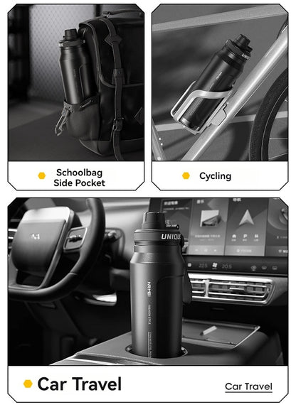 Insulated Water Bottle with Handle – Stainless Steel Vacuum Flask for Outdoor Sports