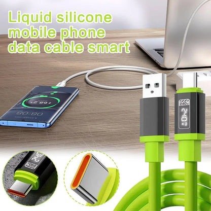240W Fast Charging USB to Type-C, Type-C to Type-C Data Cable, For Huawei Xiaomi Samsung OPPO VIVO(No digital display)