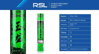 Green archery bow case with RSL branding and product information displayed.