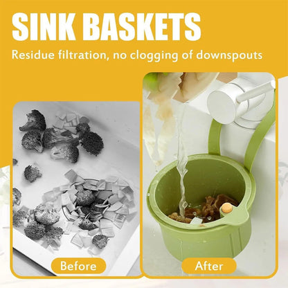 Kitchen Sink Strainer Basket - Push Type