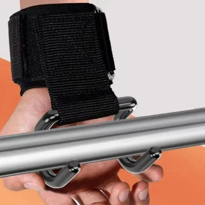 Weightlifting Wrist Straps - Pull-Up Assist Hooks (2 Pack)
