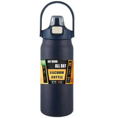 Stainless Steel Insulated Water Bottle with Straw – Vacuum Flask for Hot & Cold Drinks