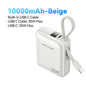 Mini Power Bank 10000mAh – 35W Fast Charge with Built-in Cable & Digital Display