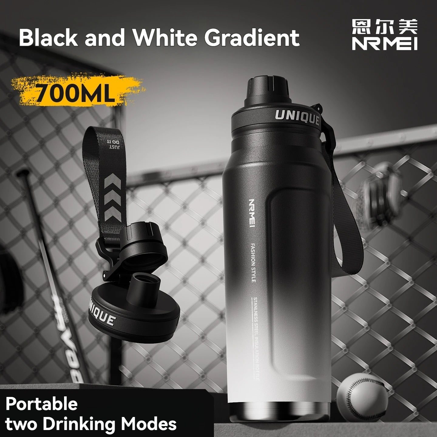 Insulated Water Bottle with Handle – Stainless Steel Vacuum Flask for Outdoor Sports