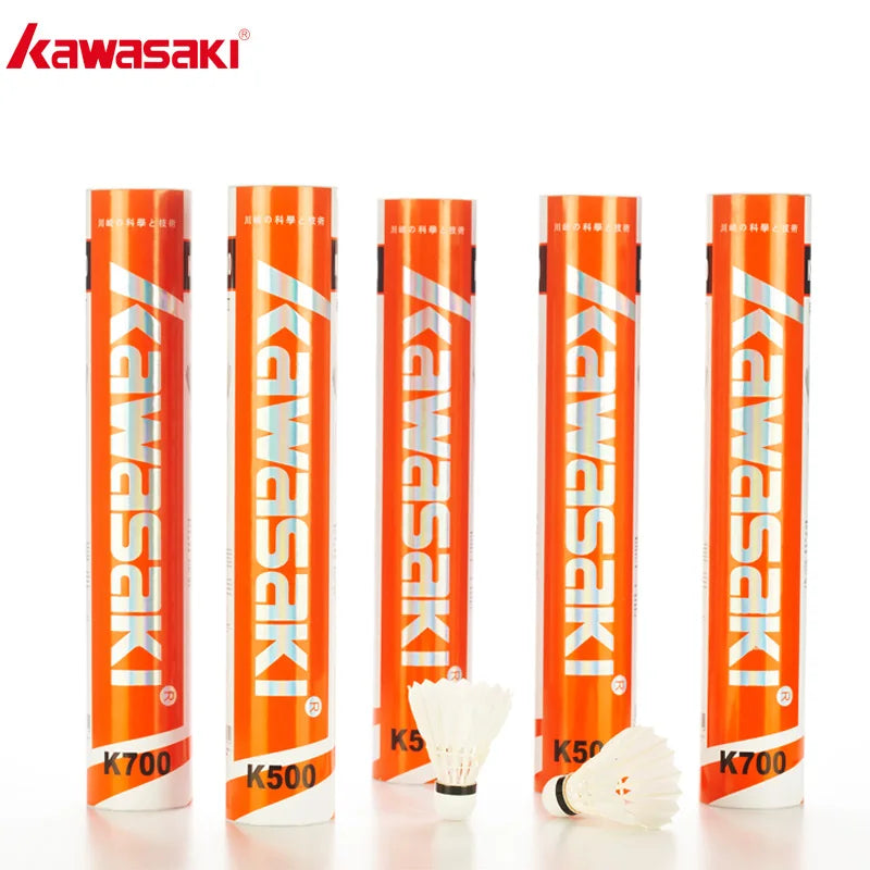 Kawasaki badminton shuttlecocks with packaging on a white background