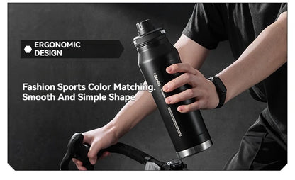 Insulated Water Bottle with Handle – Stainless Steel Vacuum Flask for Outdoor Sports