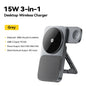 Essager 3-in-1 Wireless Charger Stand 15W – MagSafe Compatible for iPhone, Apple Watch & AirPods