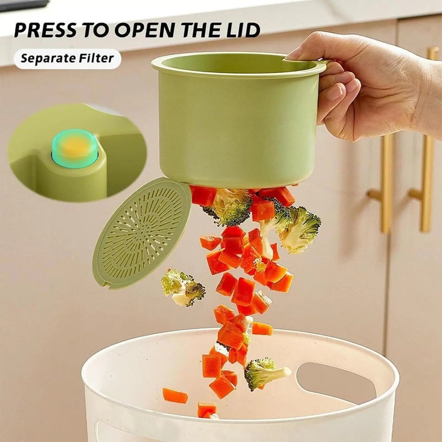 Kitchen Sink Strainer Basket - Push Type