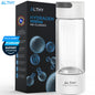 Althy hydrogen water bottle with packaging on a white background