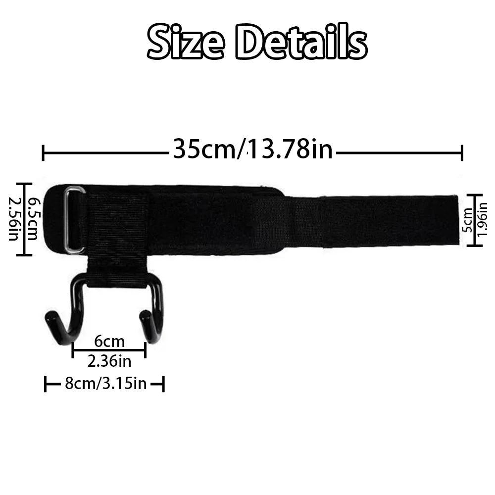Weightlifting Wrist Straps - Pull-Up Assist Hooks (2 Pack)