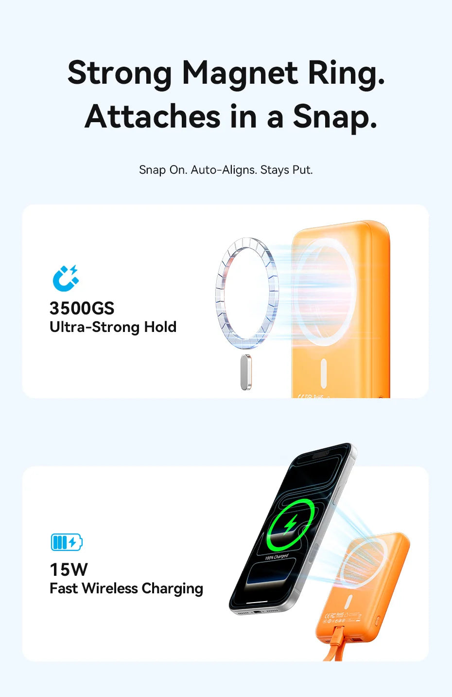 Magnetic Power Bank 10000mAh – 22.5W Wireless Fast Charger for iPhone