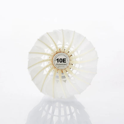 Kawasaki King Series 8E/10E Club & Training Badminton Shuttlecocks – Goose Feather, Speed 76/77